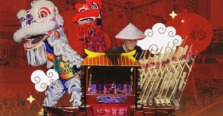 Pertunjukan Barongsai hingga Wayang Potehi, meriahkan Imlek di Alun-alun Surabaya