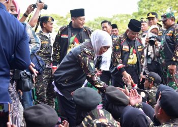 Di hadapan 10 ribu Ansor dan Banser, Khofifah pesankan zikir dan pikir untuk toleransi dan moderasi