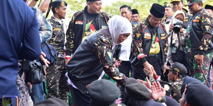 Di hadapan 10 ribu Ansor dan Banser, Khofifah pesankan zikir dan pikir untuk toleransi dan moderasi