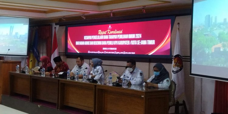 Rakor KPU kota/kabupaten se-Jatim: Anggaran harus selaras dengan tahapan pemilu