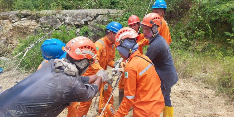 Cegah potensi tapak tower tak seimbang akibat longsor, PLN gercep pasang kawat seling