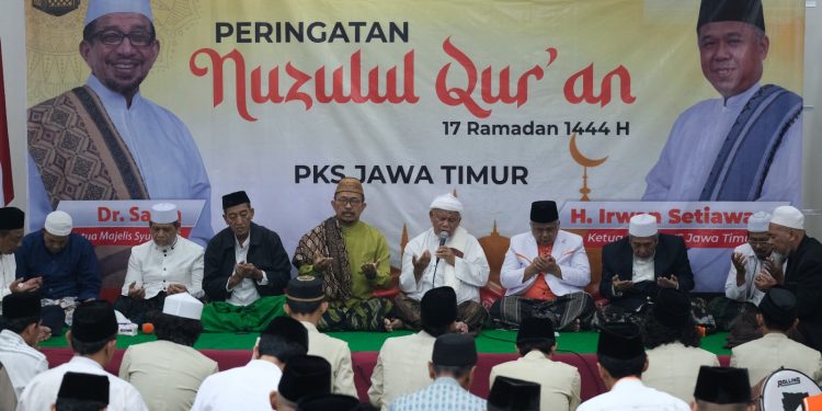 Para Kiai dan Ulama yang hadiri peringatan Nuzulul Quran oleh PKS, doakan PKS untuk Pemilu 2024