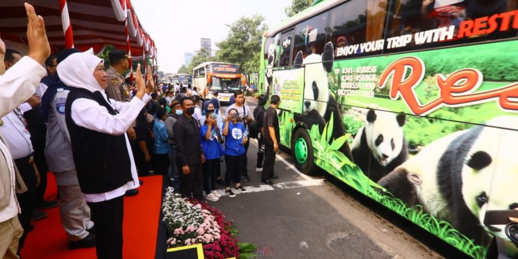 Berangkatkan 90 bus mudik gratis, Gubernur: Salam hangat untuk keluarga tercinta di kampung halaman