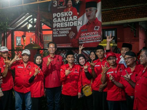 Posko Gotong Royong Ganjar Presiden berdiri di Tandes