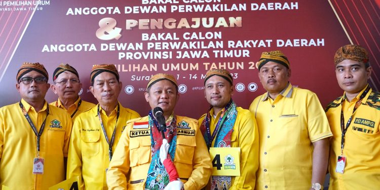 Padukan kesenian reog dan hadrah untuk antar calegnya, Golkar targetkan 20 kursi di DPRD Jatim