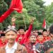 Semarak pawai budaya iringi pendaftaran Caleg PDIP Surabaya: Pemilu menang, Ganjar Presiden