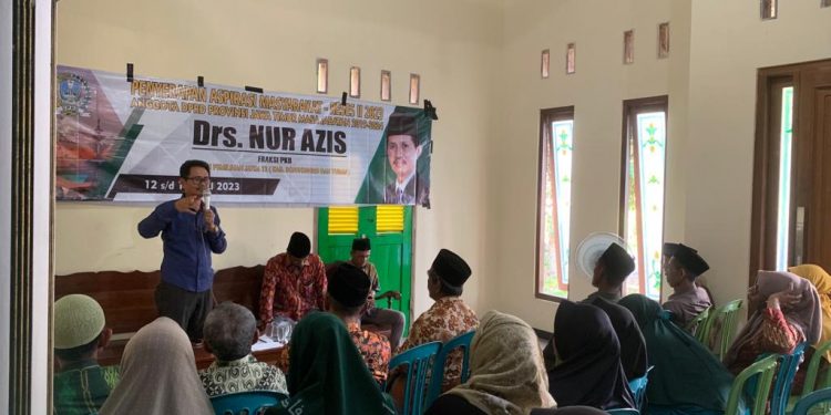 Reses, Nur Aziz didepan masyarakat berjanji akan mengawal persoalan pupuk dan perbaikan infrastruktur pertanian