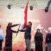 Beragam kesenian Tradisional Jatim ditampilkan iringi penerimaan kirab bendera pemilu 2024 dari Provinsi Bali di Banyuwangi