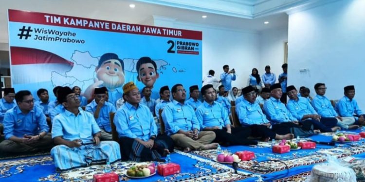Awali masa kampanye, partai Pengusung dan relawan Prabowo-Gibran Jatim gelar doa bersama