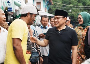 Datangi pasar Citra Niaga, Gus Imin borong dagangan dan dibagi bagikan ke masyarakat