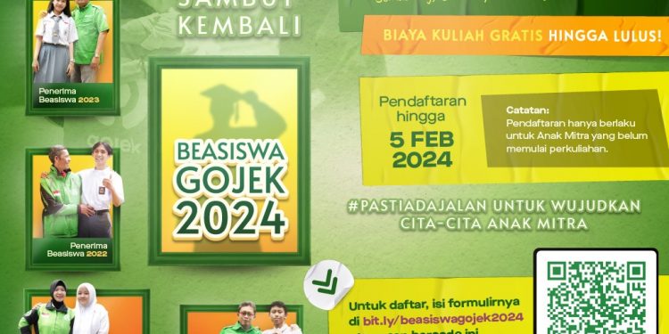 Beasiswa Gojek 2024 kembali dibuka, begini cara daftar untuk anak Mitra