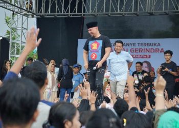 Hadiri Konser Indonesia Maju di Lapangan Kebraon Surabaya, ratusan warga siap menangkan Gerindra dan Prabowo-Gibran