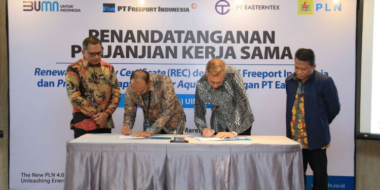 PLN Teken PKS REC dengan PT Freeport untuk Energi Bersih di Jatim