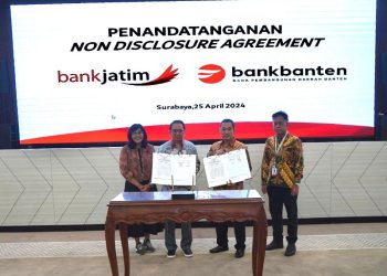 Jajaki KUB, Bank Jatim dan Bank Banten lakukan penandatanganan NDA