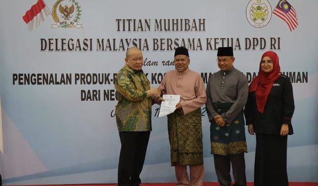 Terima delegasi dari Trengganu, Ketua DPD RI dorong strategi ekonomi pengembangan wilayah Indonesia-Malaysia