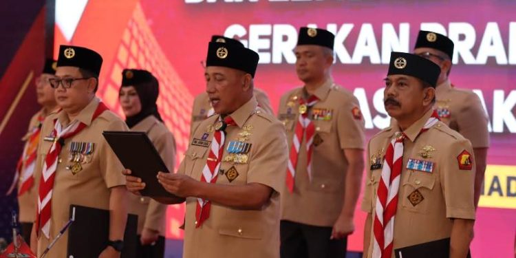 Kwarnas Pramuka akhirnya mengukuhkan Mabida, pengurus Kwarda dan LPK Gerakan Pramuka Jatim 