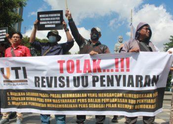 IJTI Surabaya gelar aksi tolak RUU Penyiaran: Ancam kebebasan Pers