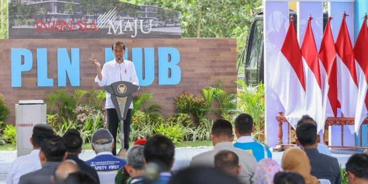 Presiden Jokowi Resmikan Pembangunan PLN Hub di IKN