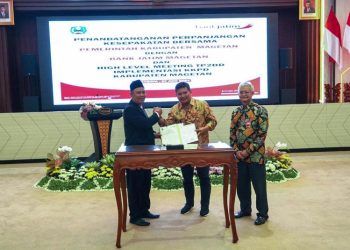 Bank Jatim dan Pemkab Magetan dorong elektronifikasi pengelolahan keuangan Daerah