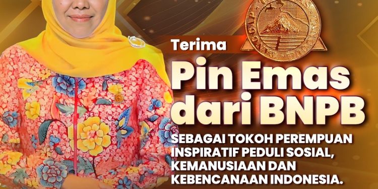 Terima Pin Emas dari BNPB, Khofifah tekankan kolaborasi guna tingkatkan nilai kemanusian dan peduli sosial