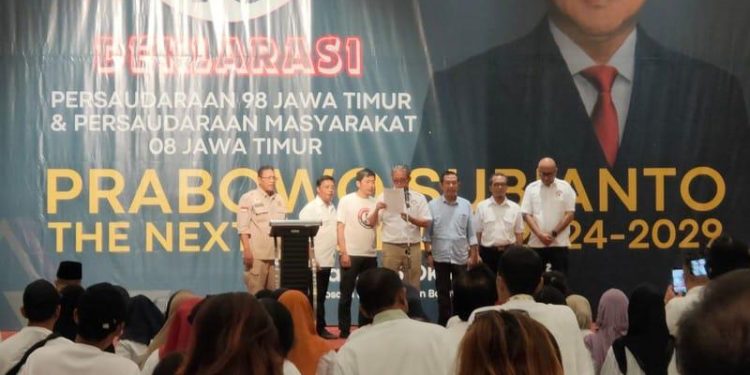 Gelaran Pilgub Jatim, persaudaraan 98 Jatim siap memenangkan pasangan yang memiliki pemikiran yang sama dengan Prabowo-Gibran