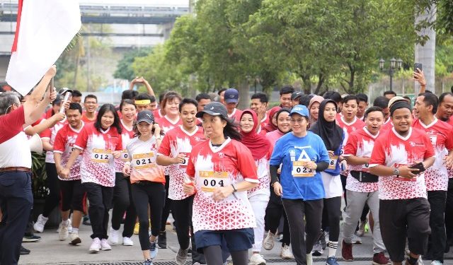Ratusan Karyawan Bogasari Ikuti Lomba Lari 5 Km di Tiga Kota untuk Peringati HUT RI ke-79