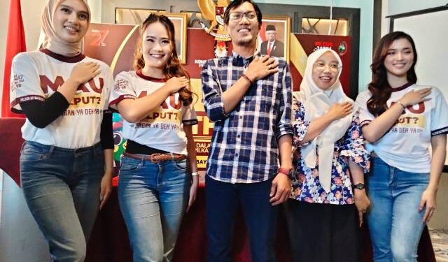Gandeng wanita cantik untuk ikut sosialisasi Pilgub Jatim, KPU target partisipasi pemlih di Pilgub 83,85 pesen