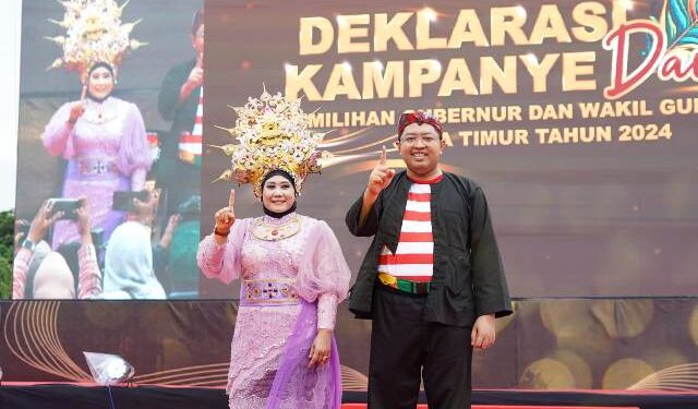 Kenakan busana Kencono Wungu dan Sakera, Luluk-Lukman ingin kejayaan Mojopahit kembali di wujudkan di Jatim