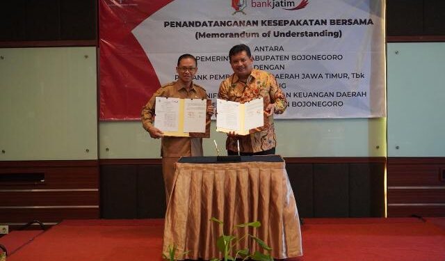 Perluas jaringan kerjasama, Bank Jatim tandatangani MOU dengan Pemkab Bojonogoo dan Universitas Hayam Wuruk Perbanas