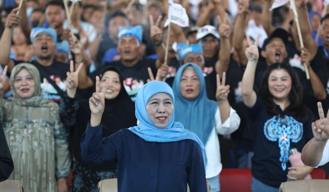 Di hadapan tim pemenangannya, Khofifah ucapkan selamat bertugas Prabowo-Gibran dan terima kasih Jokowi