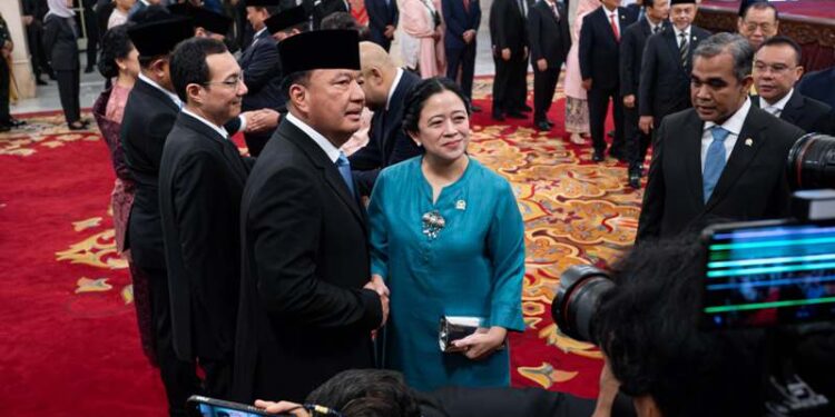 Hadiri pelantikan Menteri Kabinet Prabowo, Puan tekankan bersama-sama bangun bangsa
