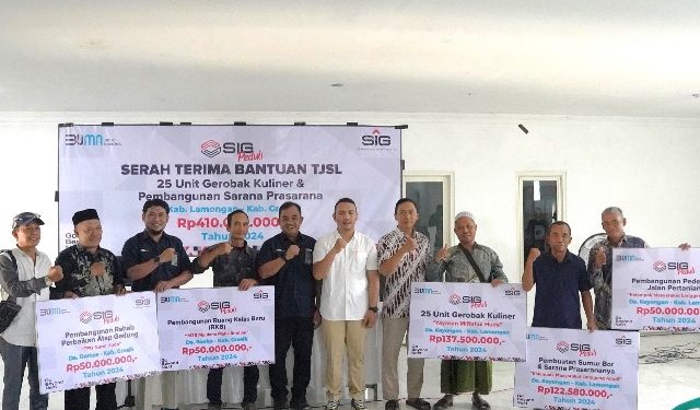SIG Tingkatkan Ekonomi Pedesaan dengan Dukung Usaha Mikro dan Infrastruktur Pertanian di Gresik dan Lamongan