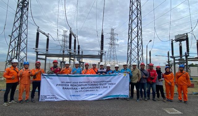 PLN UIT BBM Sukses Energize Rekonduktoring Jaringan 150 kV, Perkuat Sistem Kelistrikan Jelang Pilkada
