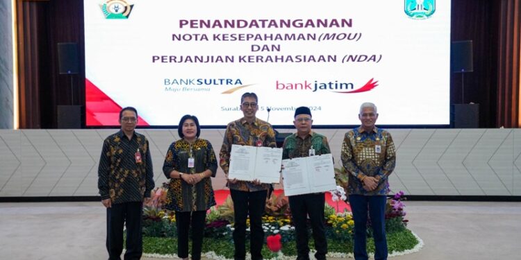 Bank Jatim dan Bank Sultra resmi jalin sinergitas KUB