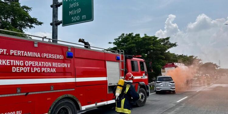 KNKT Apresiasi Simulasi Tanggap Darurat Pertamina di Jalan Tol Surabaya-Mojokerto