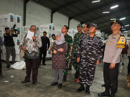 Forkompimda Surabaya cek kesiapan logistik Pilkada Serentak, KPU: Ada surat suara rusak