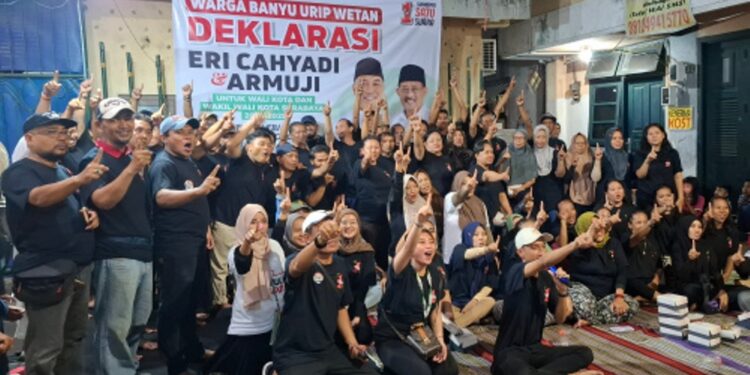 Warga Banyu Urip deklarasi dukung ErJi: Kotak kosong menang halusinasi!