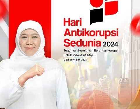 Hari Anti Korupsi Sedunia, Khofifah Ajak Masyarakat Bersatu Tangkal Praktek Korupsi Sejak Dini