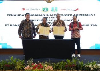 Tanda tangani Shareholder Agreement, Bank Jatim dan Bank Banten lanjutkan proses KUB