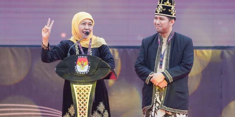 Menang telak dengan perolehan 12.1 juta suara, Khofifah ajak semua kembali bersatu bangun Jatim