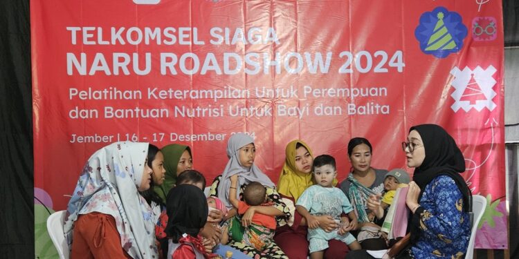 Telkomsel Salurkan CSR Nutrisi untuk Ibu dan Balita serta Pelatihan Keterampilan di Jember