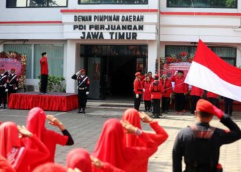 Upacara HUT PDIP ke 52, PDIP Jatim ikrar tegaskan dukung kembali Megawati Ketua Umum PDIP 