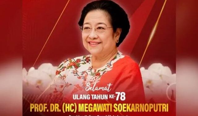 HUT ke- 78 Megawati Soekarno Putri, PDIP Jatim sebut sosok teladan dalam menjaga prinsip-prinsip kenegaraan dan nilai-nilai kemanusiaan.