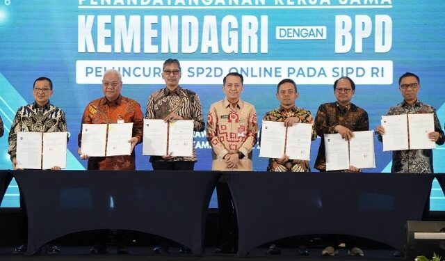SP2D online resmi diluncurkan, Bank Jatim teken PKS bersama Kemendagri