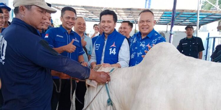 Demokrat Jatim bagikan 1.500 paket daging kurban, Emil Dardak: Semoga barokah dan manfaat