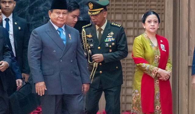 Terlihat anggun, Puan Maharani sidang bersama DPR-DPD pakai kebaya berselendang merah semangat Anti-Penjajahan