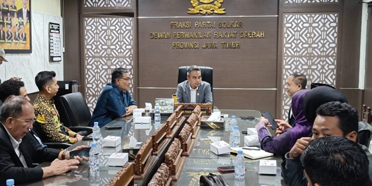 Terima pengurus HIPPI Jatim, Fraksi partai Golkar DPRD Jatim kenalkan UMKM HIPPI program Prokesra