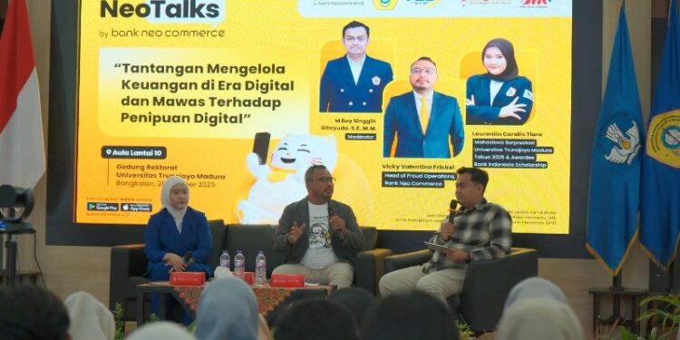 Sasar mahasiswa UTM Madura, Bank Neo Commerce gelar literasi keuangan, ajak waspada terhadap penipuan digital