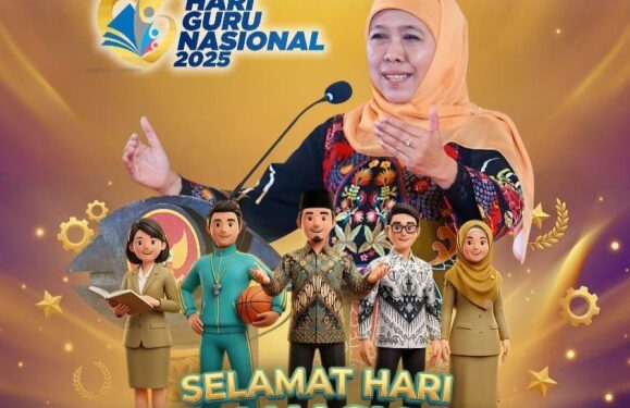 Hari Guru Nasional, Khofifah apresiasi defikasi dan kontribusi 345.454 Guru tingkatkan prestasi Jatim