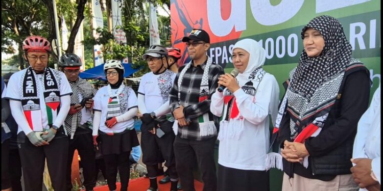 Dilepas Gubernur Khofifah, Ride for Palestine 2025, bawa pesan kemanusiaan dari Surabaya ke Kementerian Luar Negeri di Jakarta